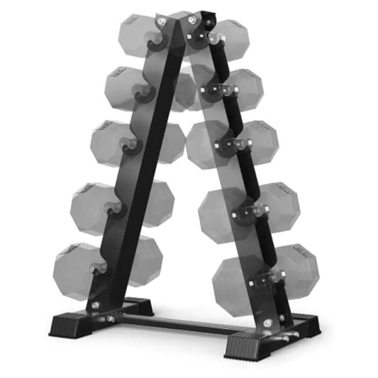 Compact A-Frame Dumbbell Rack Stand – Space-Saving Weight Rack for Dumbbells (570/800 lbs Weight Capacity)